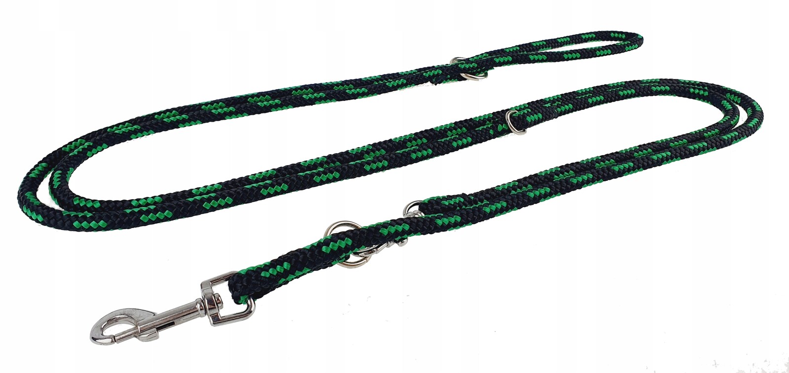 Champion Vodítko pro psa Šňůra Nastavitelná 5 m/0,6 cm Černá Zelená