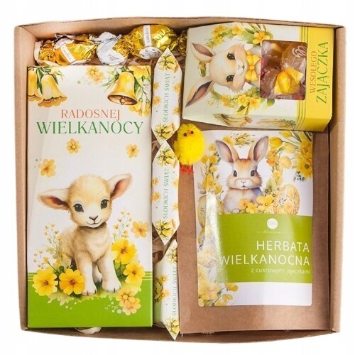 Dárek Set Dárkový Koš na Velikonoce čaj