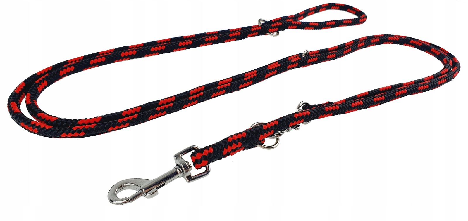Champion Vodítko pro psa Šňůra Nastavitelná 5 m/0,6 cm Černá Červená