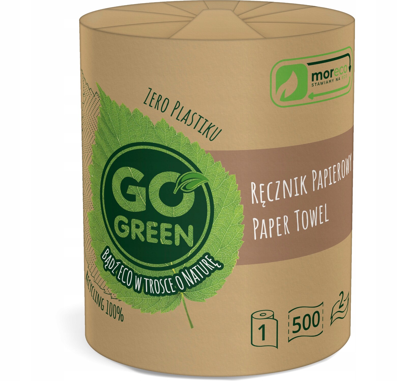 Papírový ručník Go Green 500 listů 1 role 2 vrstvy