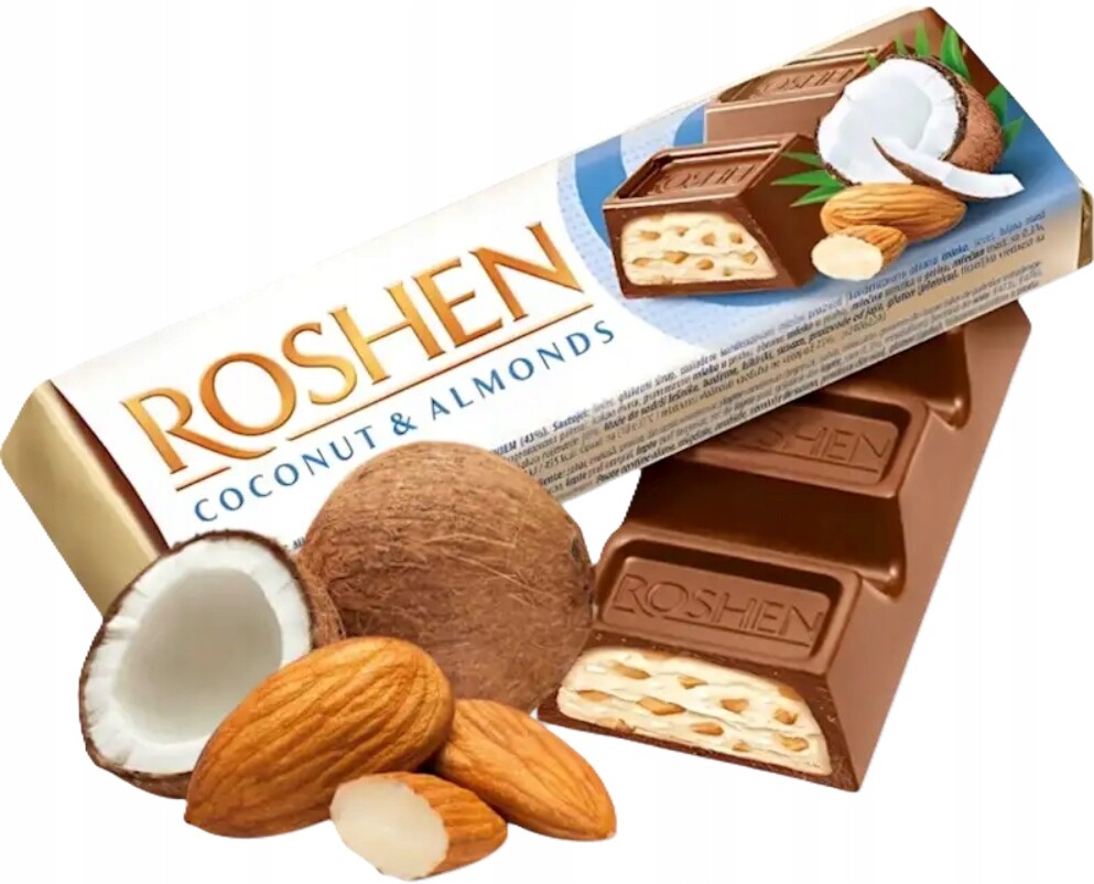 Tyčinka Roshen Coconut and Almonds Kokos a Mandle 38 g x 30 kusů