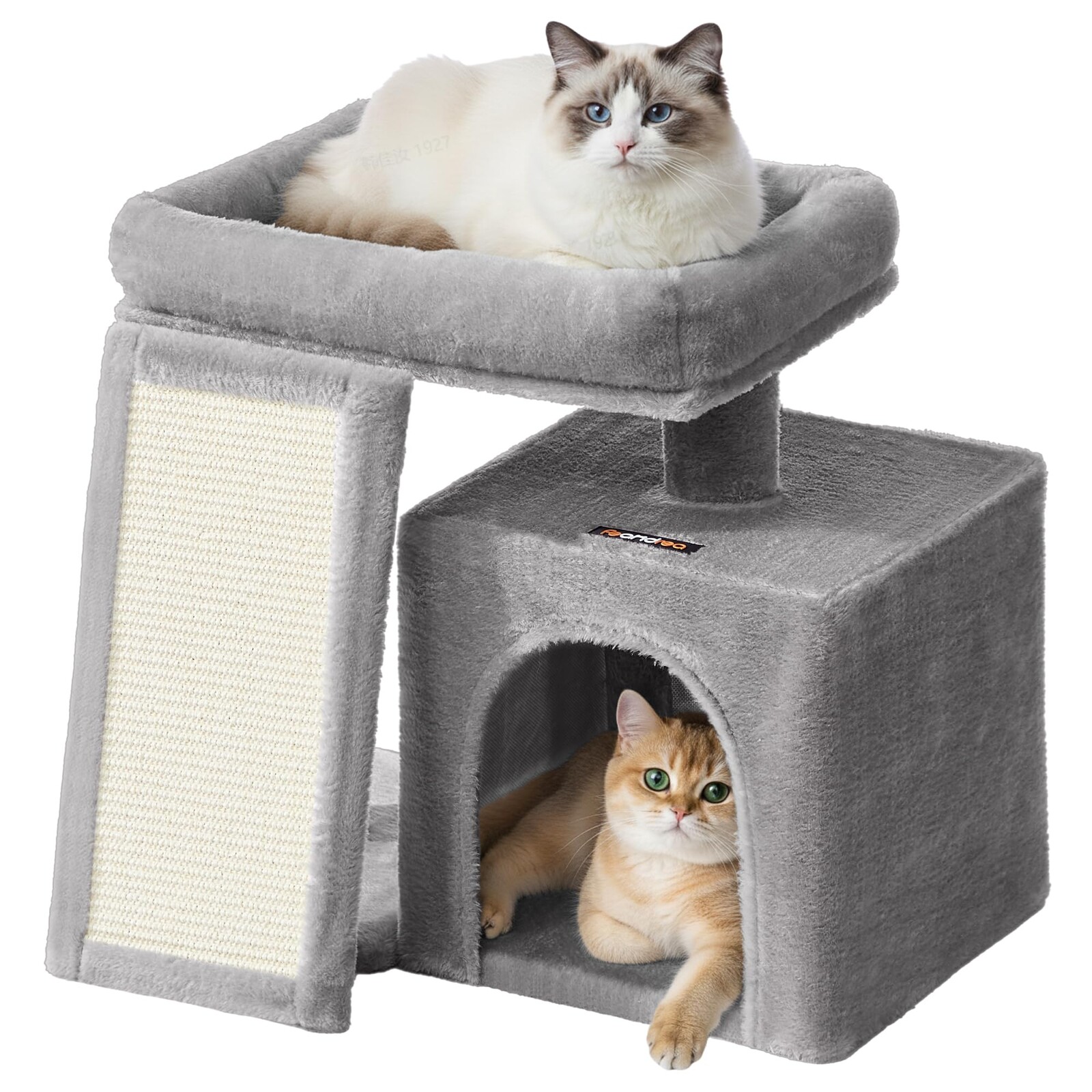 Škrabadlo Pro Kočky Věž Šedé 50X30X44,6 CM Feandrea