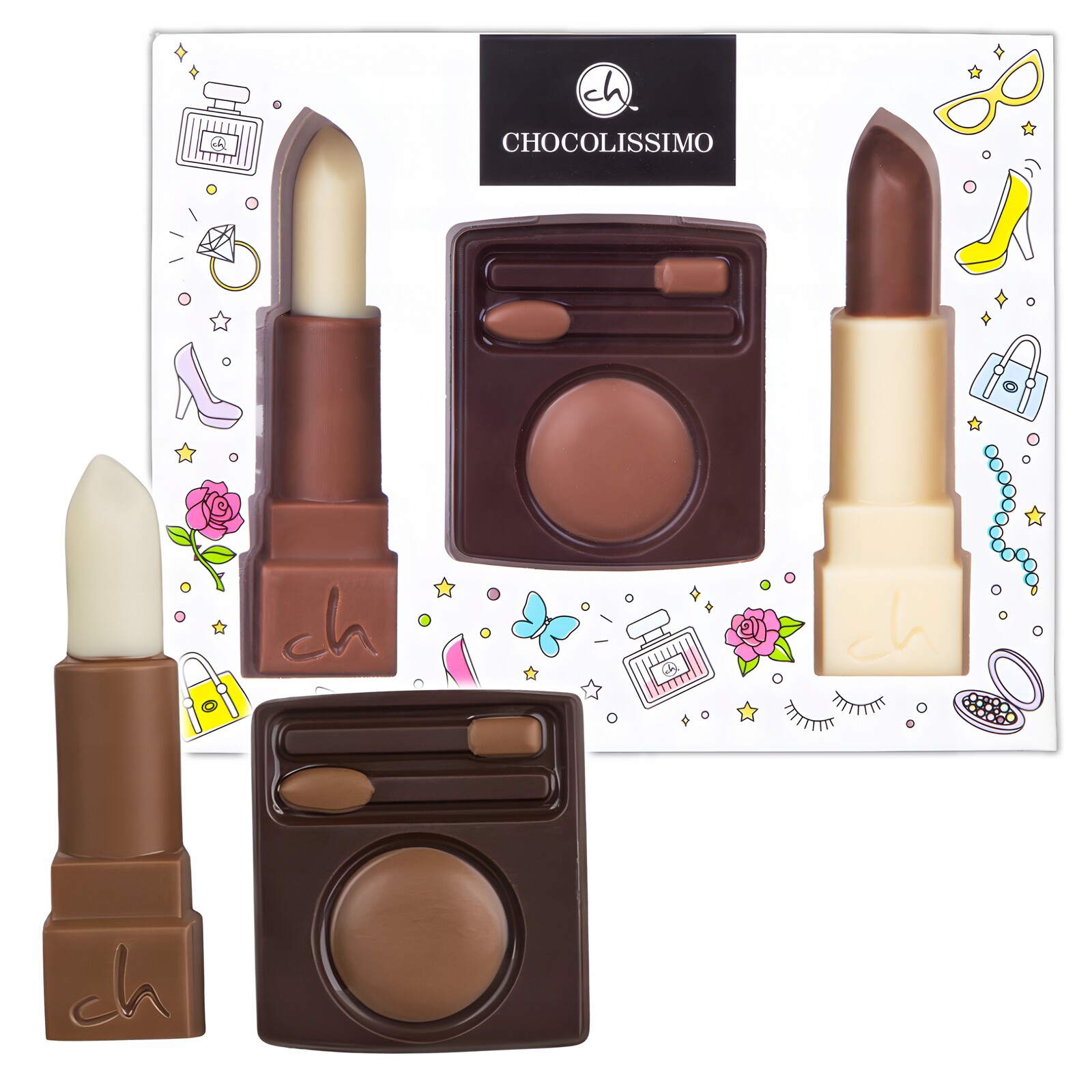 Dárek ke Dni žen pro ni přítelkyně, manželky, čokoládky, Make-up sada