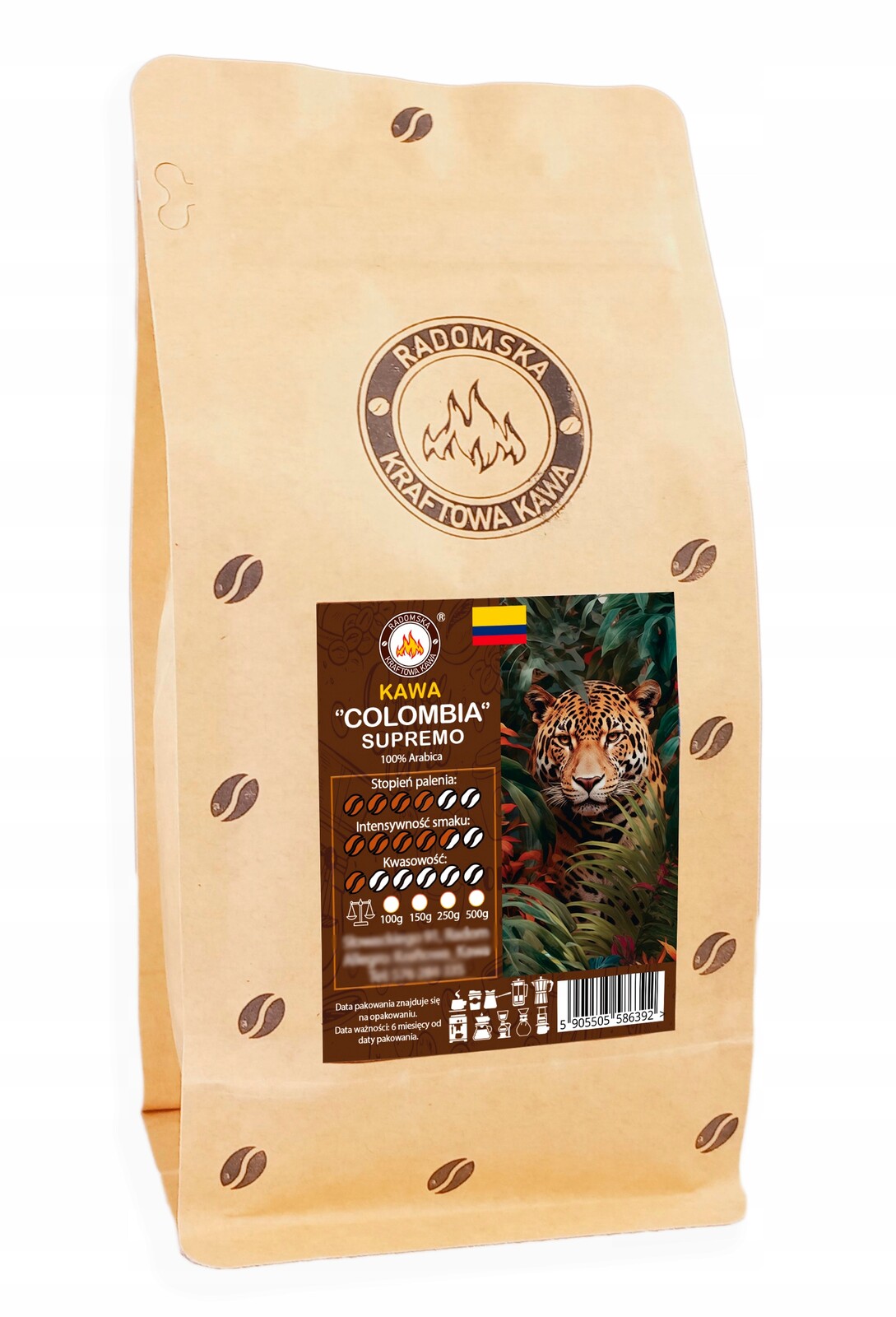 Káva Colombia Supremo Medellin 500 g Arabica 100%