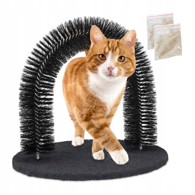 Kartáčový Oblouk Pro Péči O Srst Kočky S Koťátkem