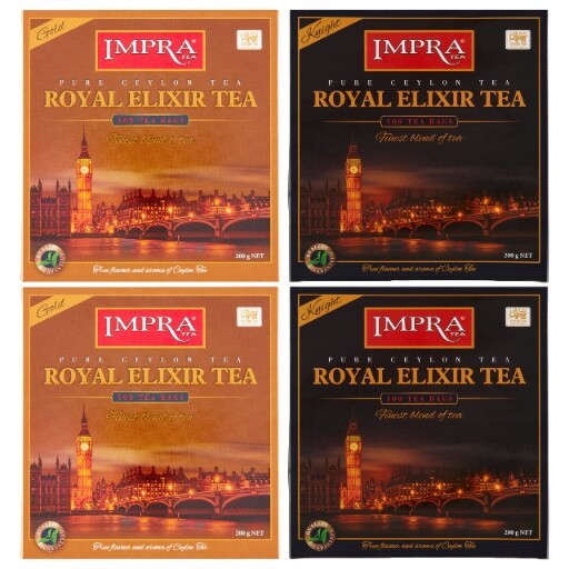 Dárková sada 4 černých čajů Impra expresní čaje 2 příchutě