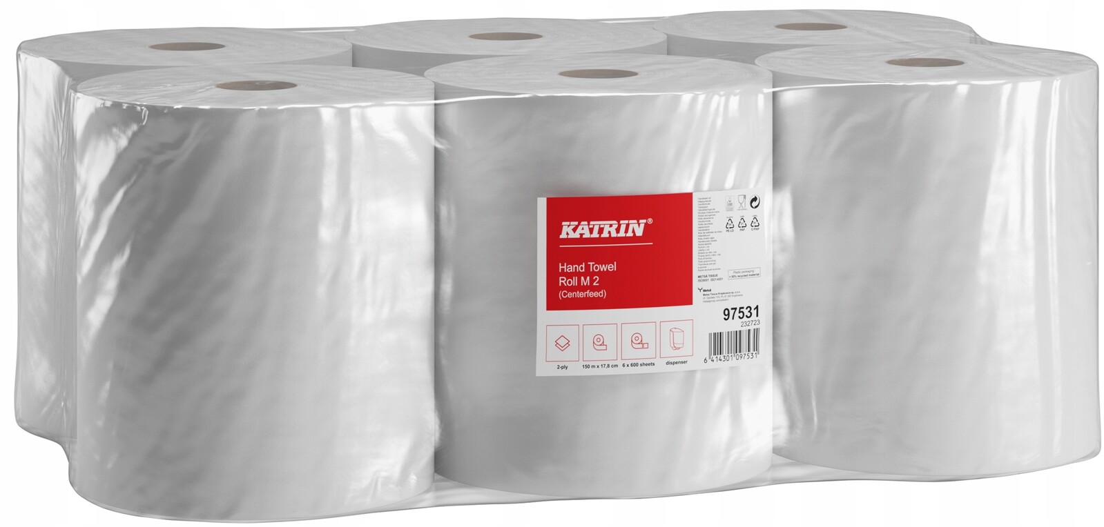 Papírový Ručník Katrin Classic V Roli M2 3396/97531 6 Ks x 150 m Bílý
