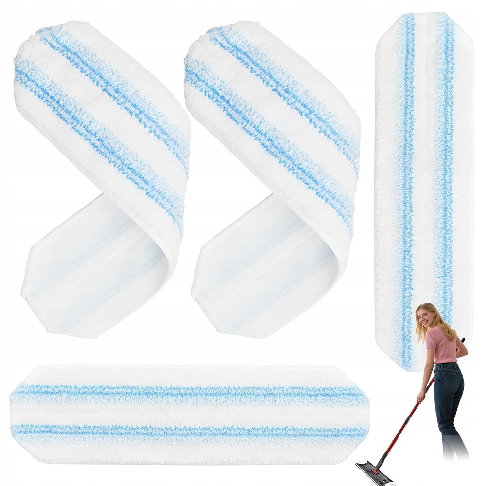 Utěrky z mikrovlákna 4 kusy pro mop na dlaždice pro Vileda H2PrO a O-Cedar