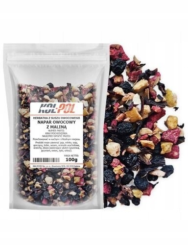 Čaj Ovocný Nálev Malina 100g Přírodní sušený čaj Kol-Pol