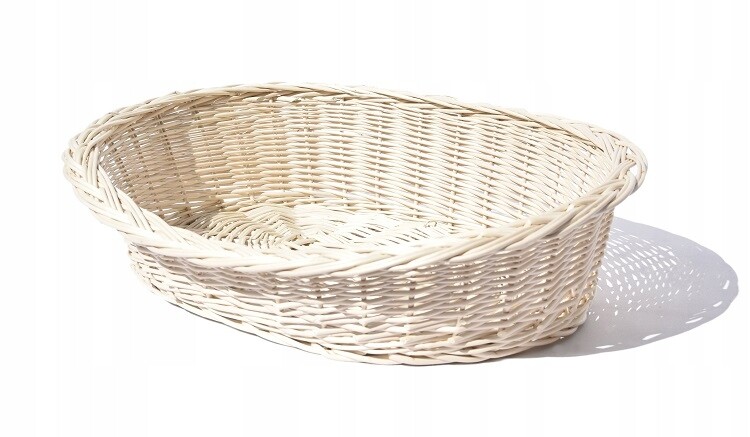 Pelíšek Proutí Lehátko pro psa kočku 50 cm Ecru