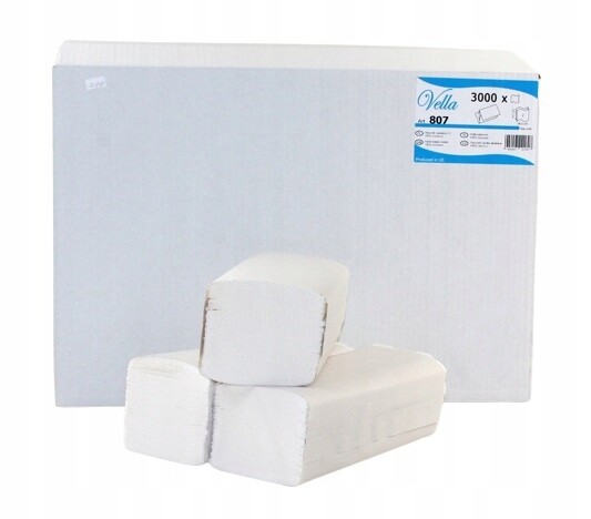 Papírový ručník do podavače 23x25 cm skládací Zz bílý 2v celulóza 3000ks