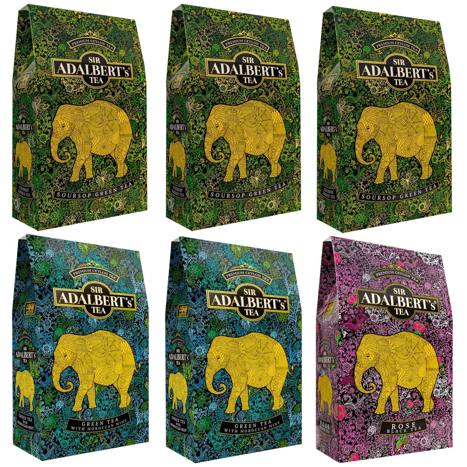 Dárková sada 6 listových čajů Adalbert's čaj