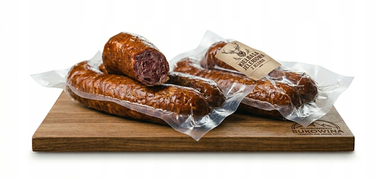 Zvěřinová klobása na jelením a divokém mase bez vepřového masa 100% přírodní