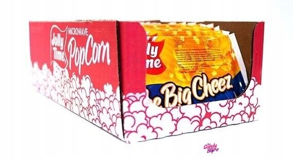Karton 18x 100g JollyTime popcorn The Big Cheeze Usa