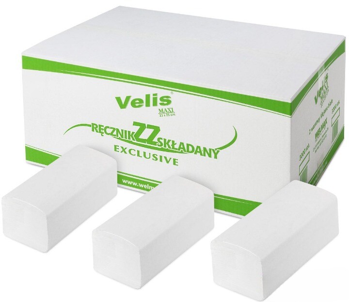 Papírový celulózový ručník Zz 2W Bílý 3200ks