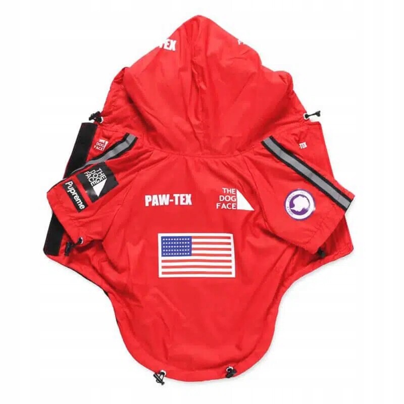 Bunda pro psa Pupreme X The Dog Face Red M se zateplením