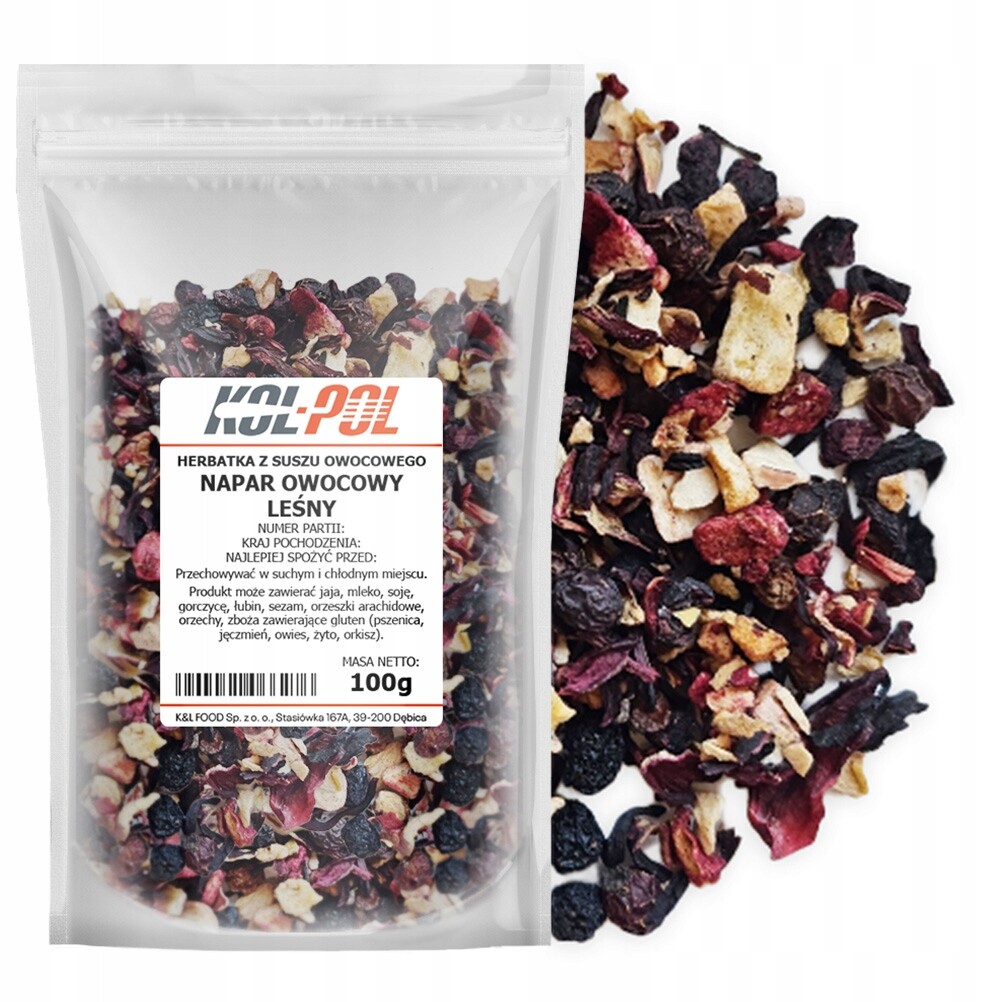 Čaj Ovocný Nálev Lesní 100g Přírodní sušený čaj kvalita Kol-Pol