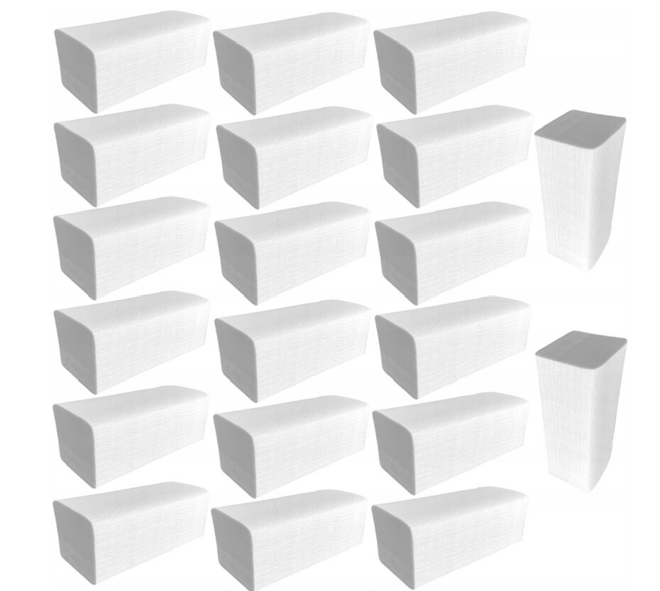 Papírový ručník Zz Bílý 3000 ks pro podavač Celuloza Náhradní Katrin