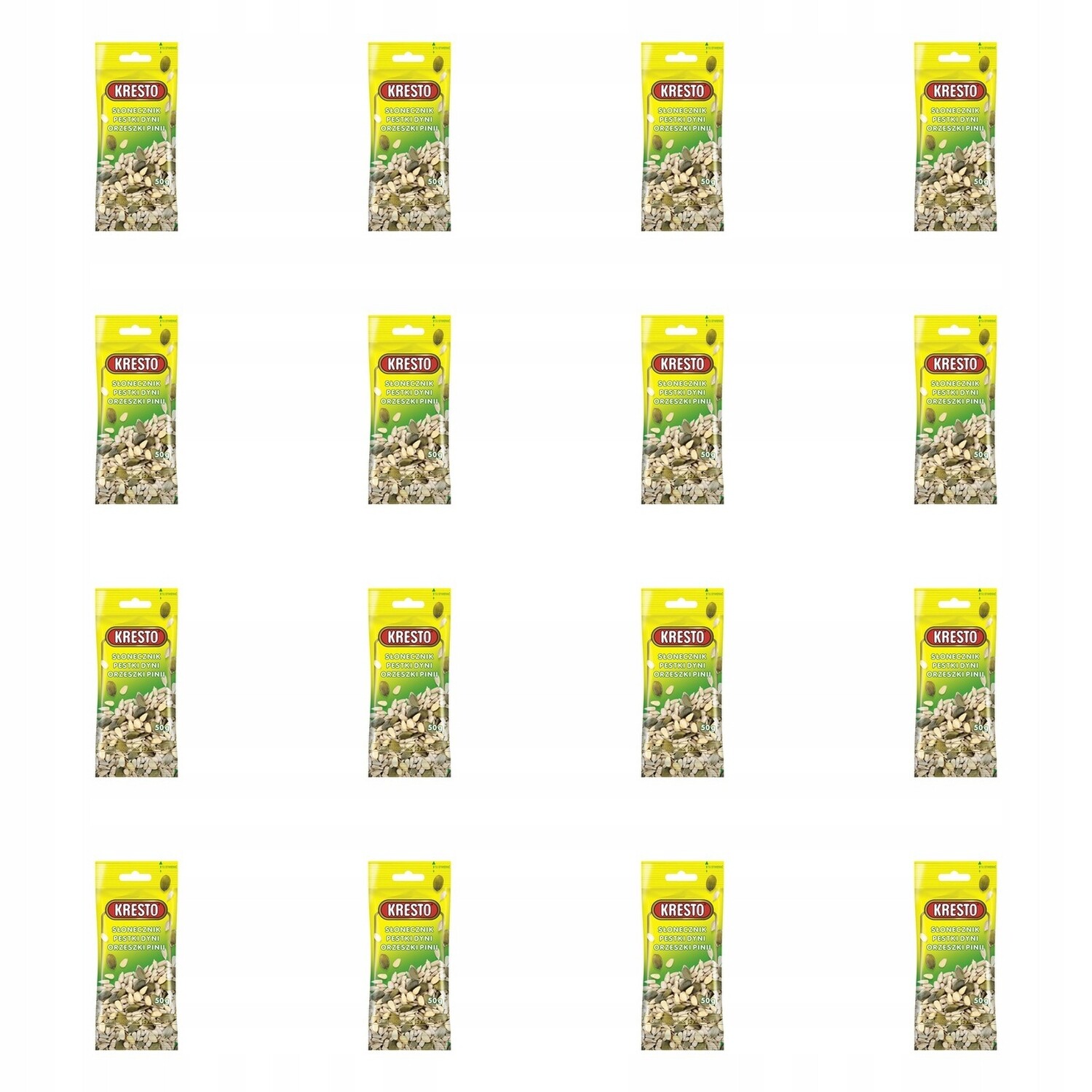 16 x 50 g Kresto slunečnice/dýňová semínka/ piniové oříšky Karton