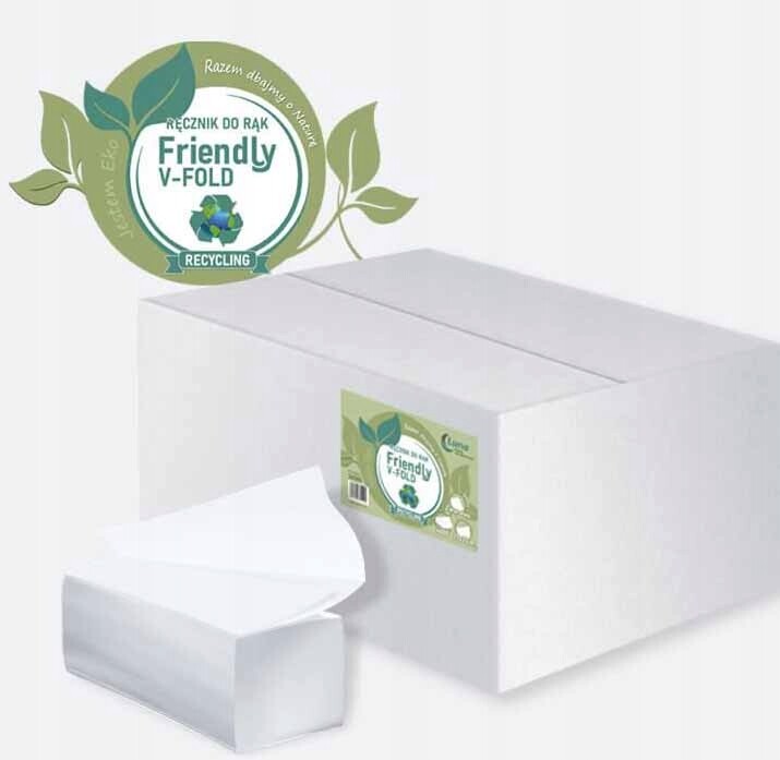 Skládací ručník V-fold a'4000 Luna Friendly 23x21 zásobníky na odpadky bílý