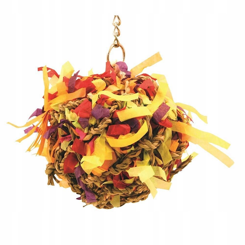 Míč na zobání S přírodní Hračka pro malé a střední papoušky