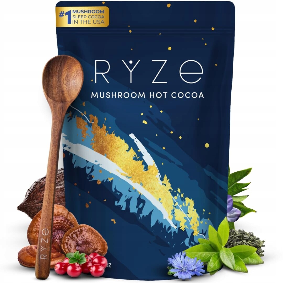 Ryze Superfoods Houbové Kakao na Dobrou Noc s Melatoninem