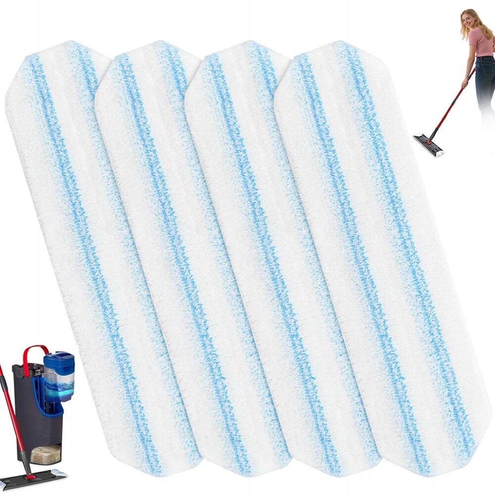 Sada 4 Mikrovláknových Utěrek Na Mop Vileda H2PRO O-cedar H2PRO Opakovaně Použitelné