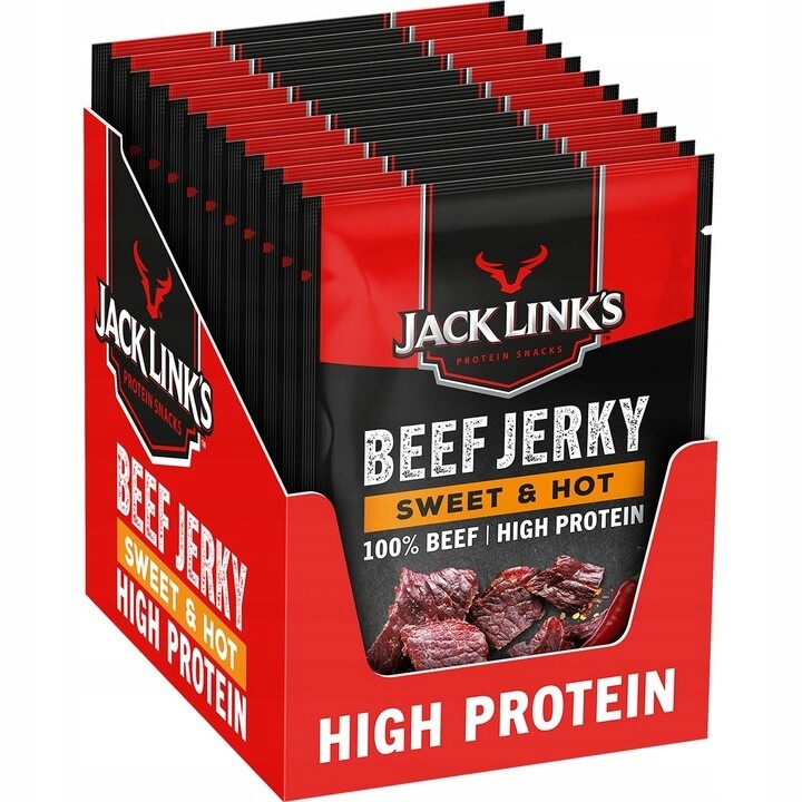 Sušené hovězí maso Jack Link's Beef Jerky Sweet&Hot 5 x 60 g
