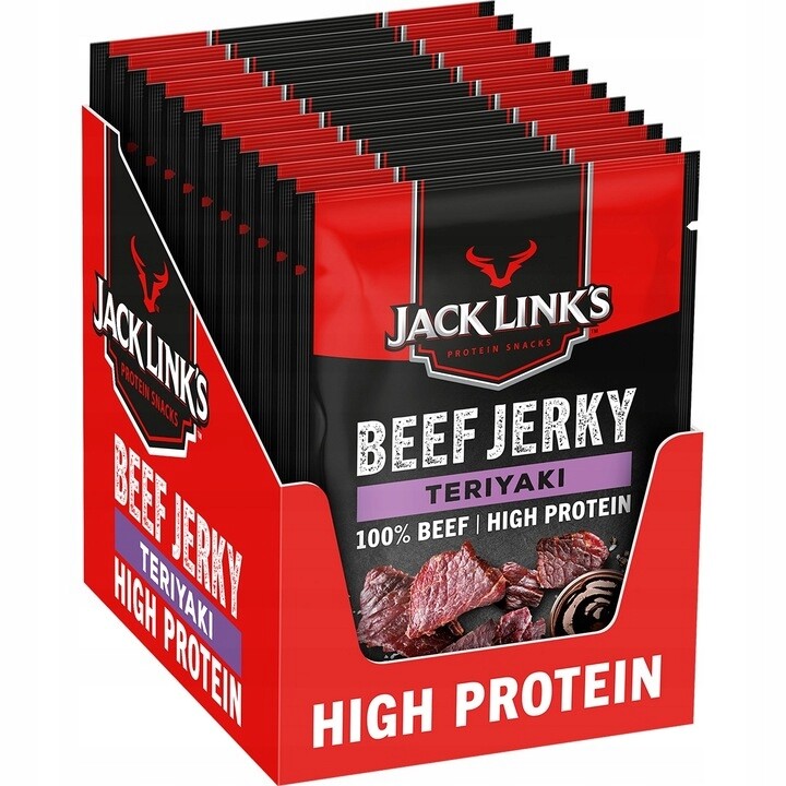 Sušené hovězí maso Jack Link's Beef Jerky teryiaki 5 x 60 g