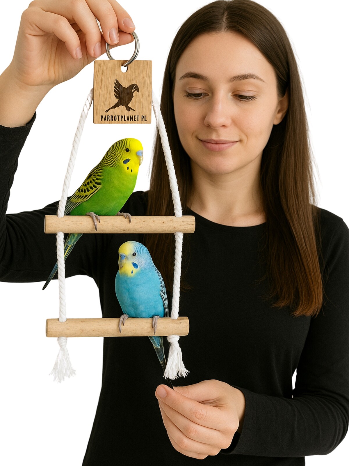 Parrot Planet Přirozeně – dvojitá břízová houpačka pro malé papoušky