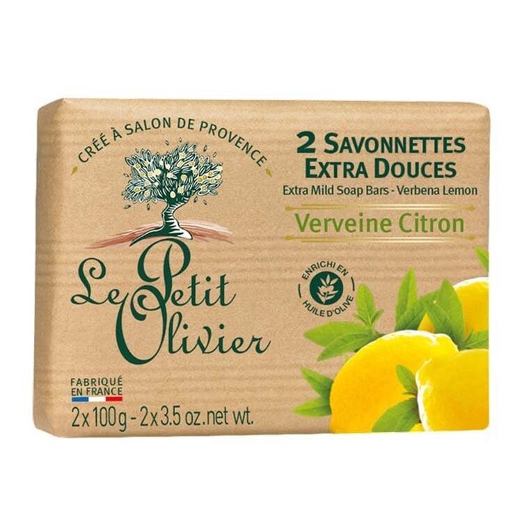 Mýdlo Le Petit Olivier Citron Verveine Citronová Verbena 2x100 ml
