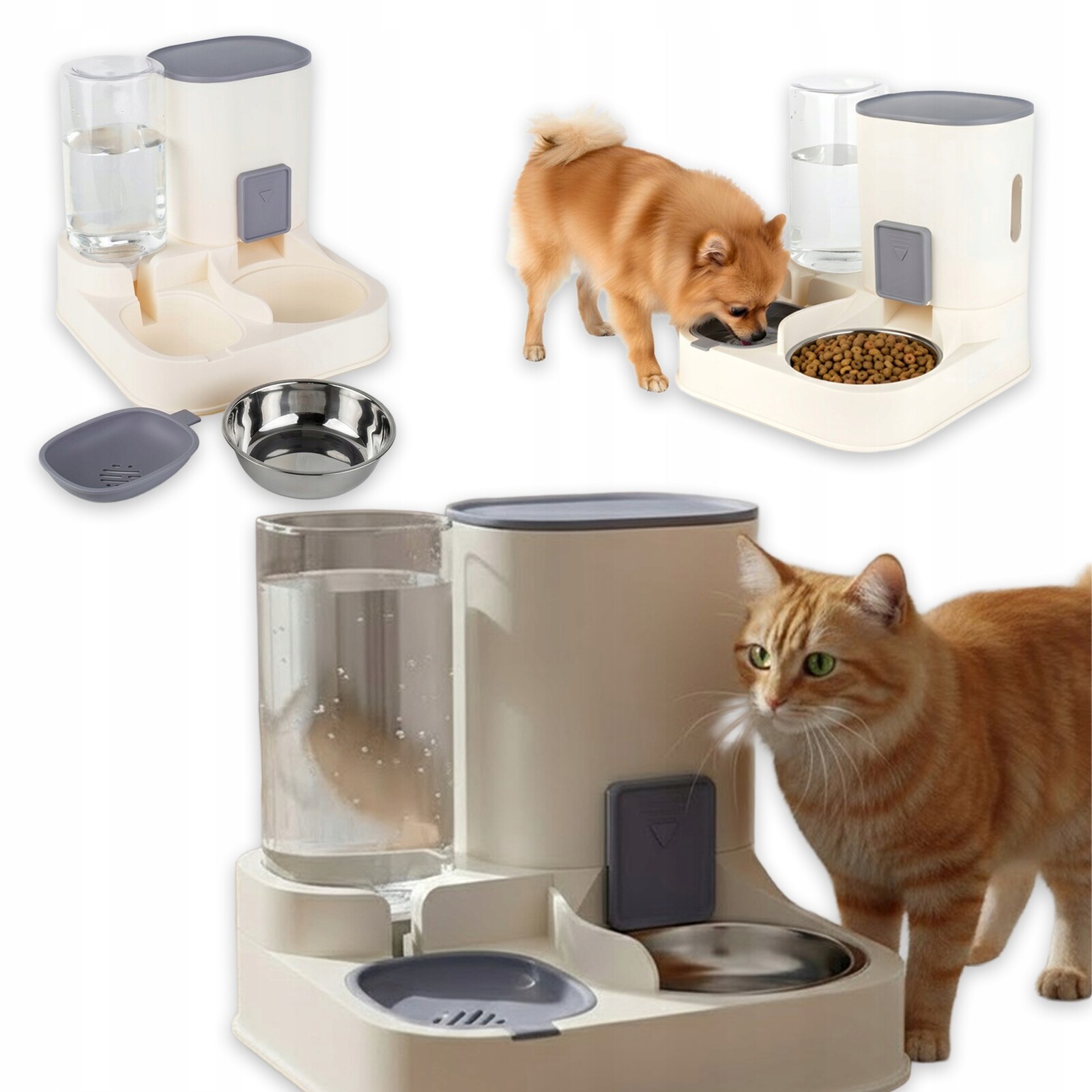 Automatický Podavač Krmiva A Vody Pro Zvířata Miska Napáječka 2v1 Dávkovač