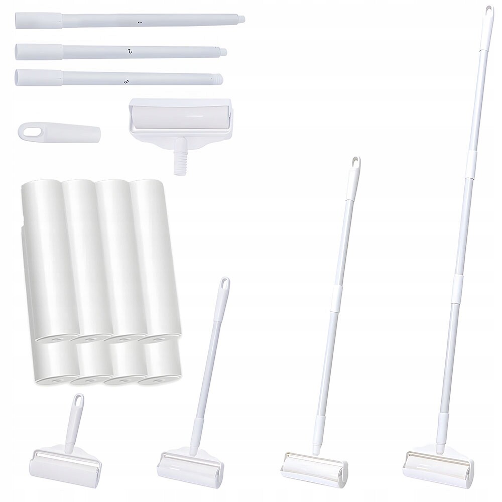 Dlouhý teleskopický váleček na odstraňování srsti psa a kočky s 8 vložkami