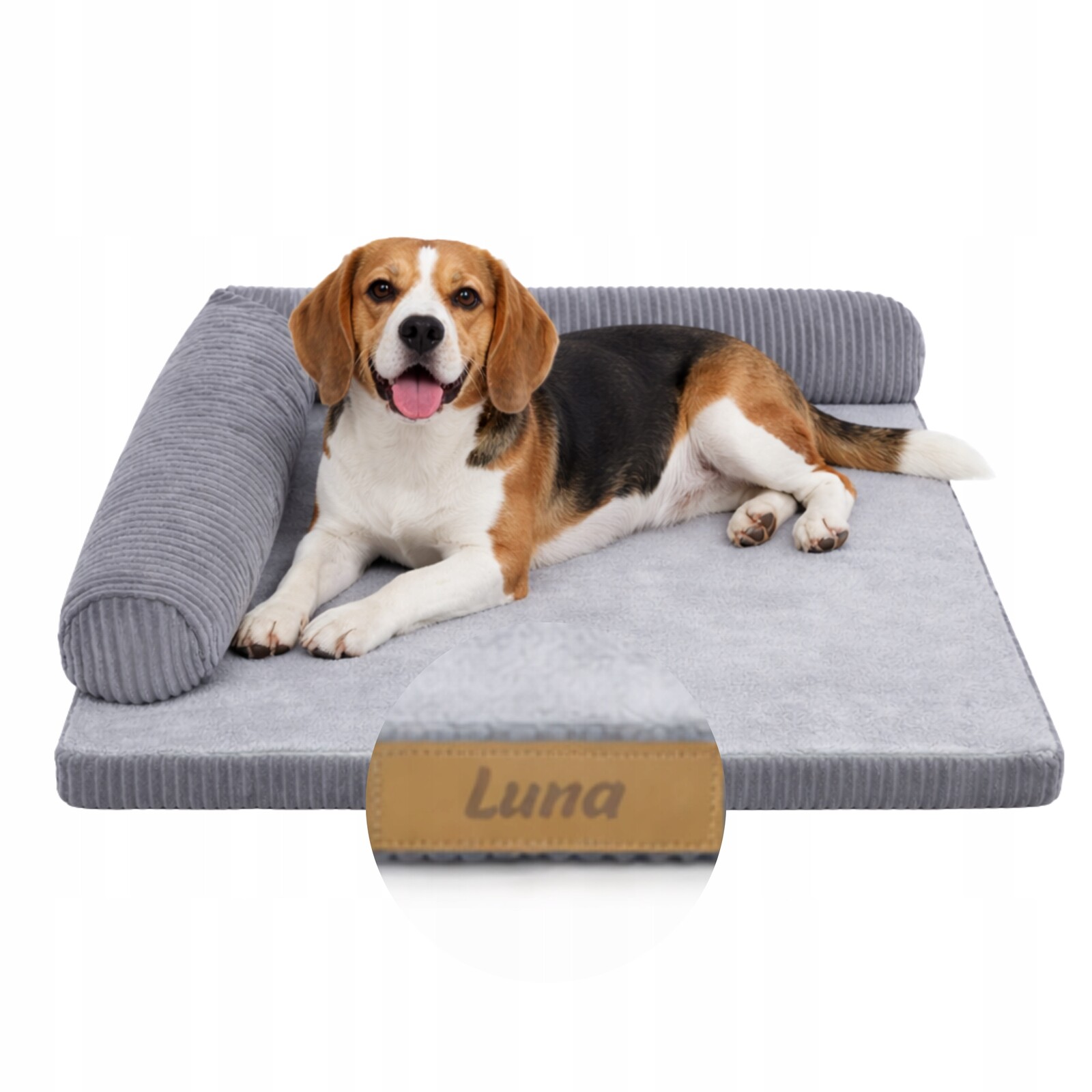 Potah pelíšek matrace pro psa s gravírováním Bonus polštář opěrka hlavy L