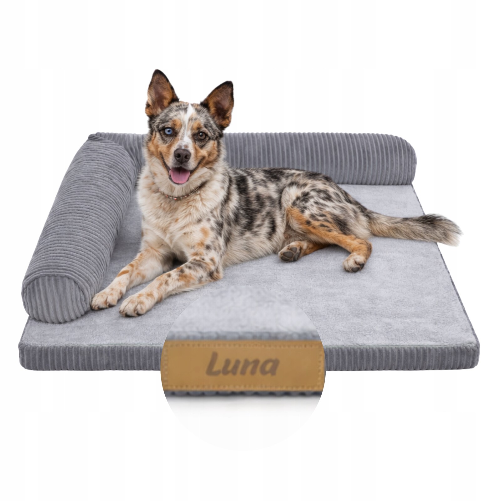 Potah pelíšek matrace pro psa s gravírováním Bonus polštář opěrka hlavy XL