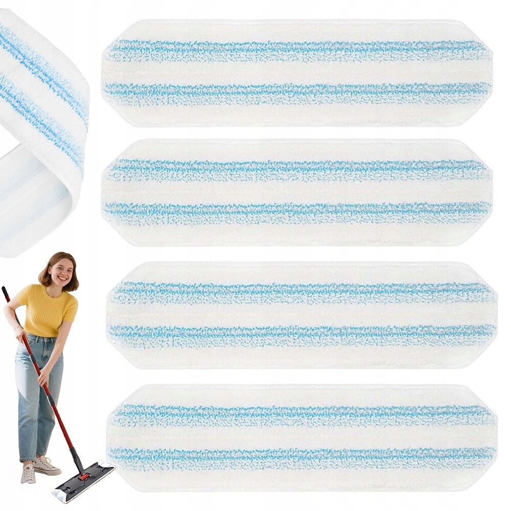4 x Mikrovláknové Návleky Pro Plochý Mop Vileda H2PRO A O-cedar H2PRO
