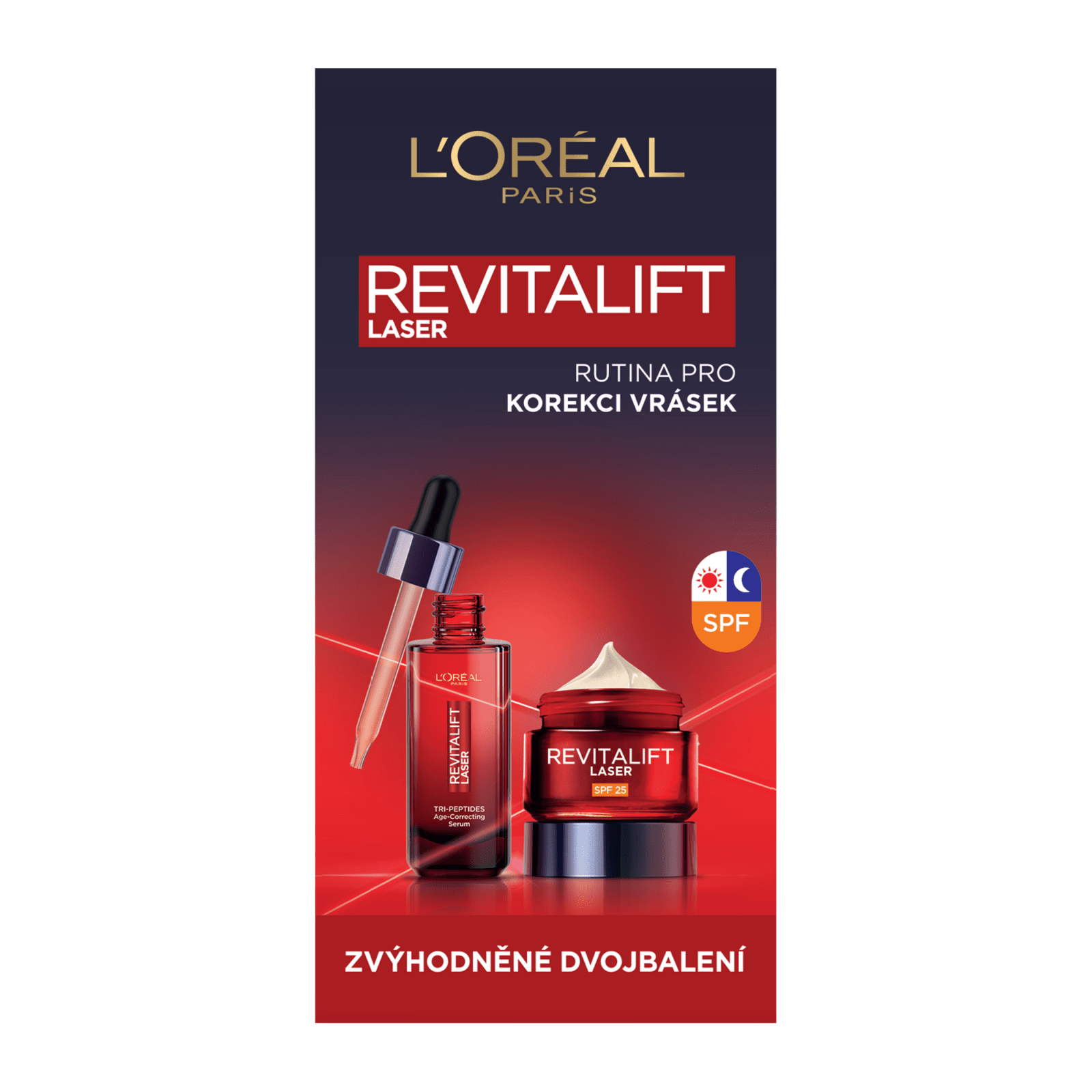L'ORÉAL PARIS Revitalift Laser sérum + SPF 25 krém