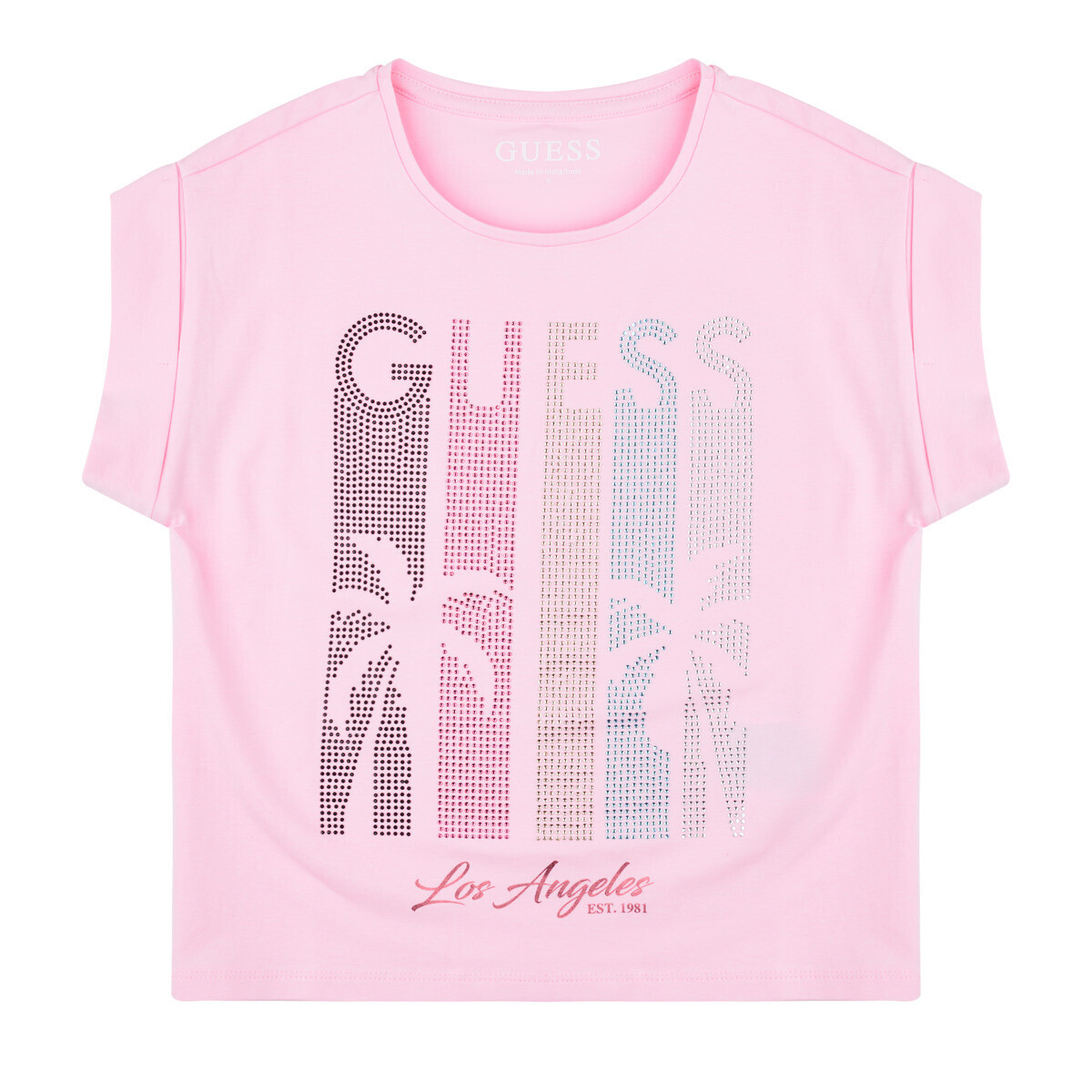 Guess  MIDI BOXY SS T-SHIRT  Růžová