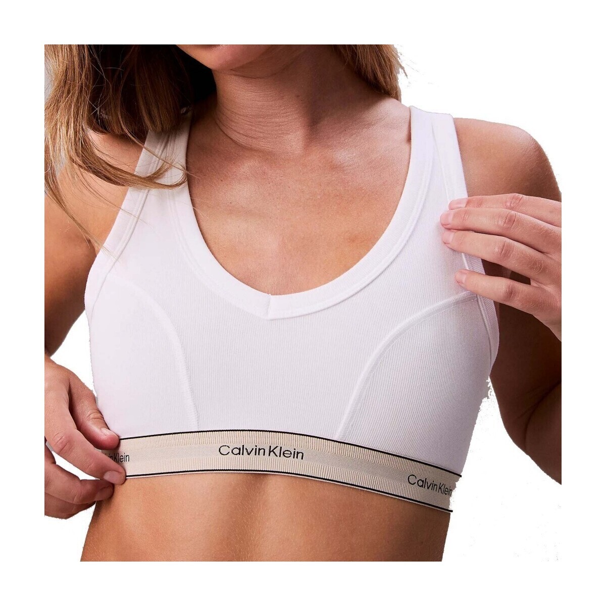 Calvin Klein Jeans  LIGHTLY LINED TRAINGLE B  Bílá