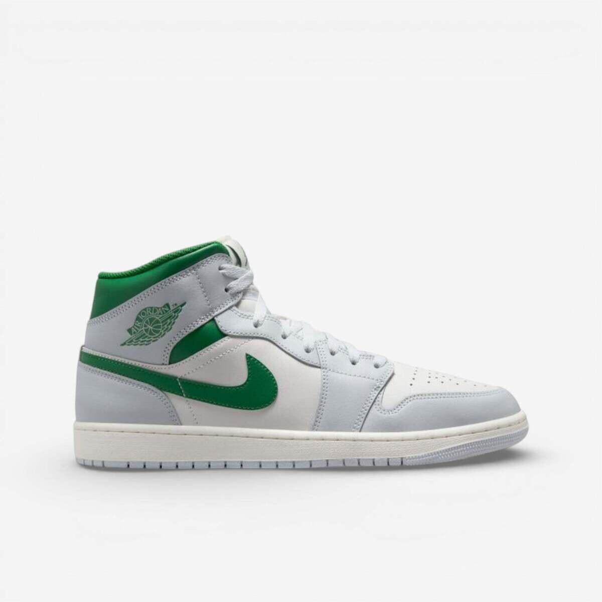 Nike  Jordan 1 Mid White Pure Platinum Pine Green  Bílá
