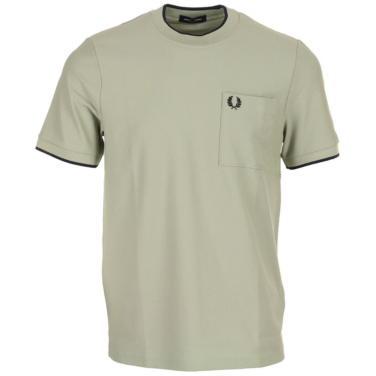 Fred Perry  Pocket Detail Pique T-Shirt  Zelená