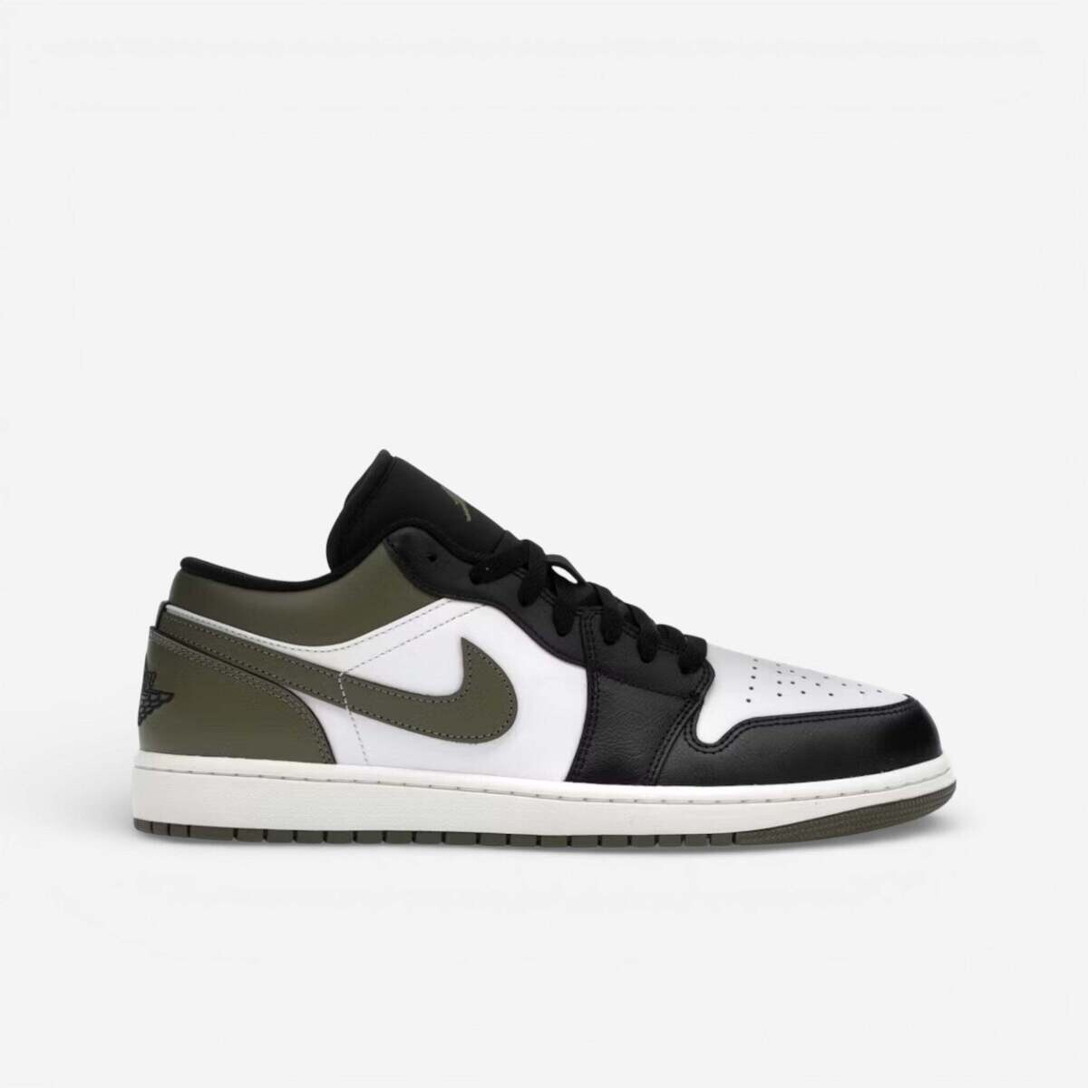 Nike  Jordan 1 Low Black Toe Medium Olive  Černá