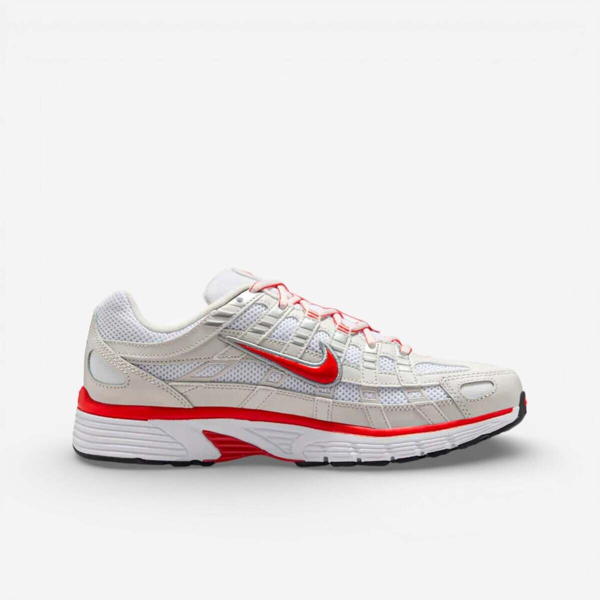Nike  P-6000 White Platinum Tint Black Picante Red (Women's)  Červená