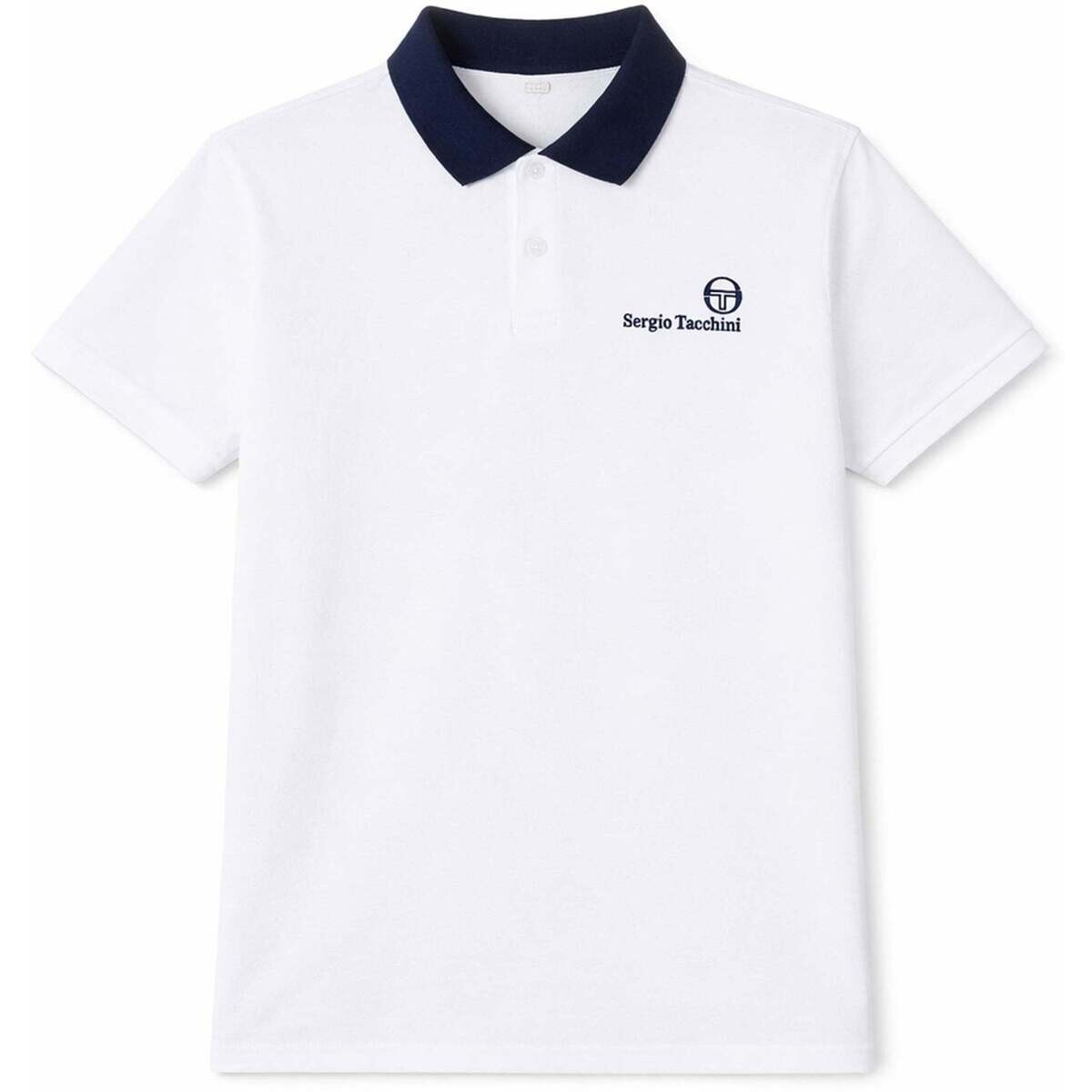 Sergio Tacchini  Bondi Polo Shirt White/Maritime Blue/Mango Mint  Bílá