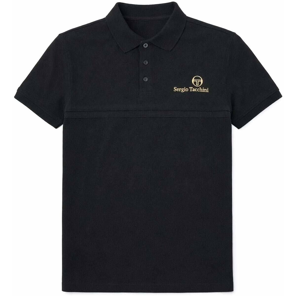 Sergio Tacchini  Supermac Primo Polo Shirt Black/Gold  Černá