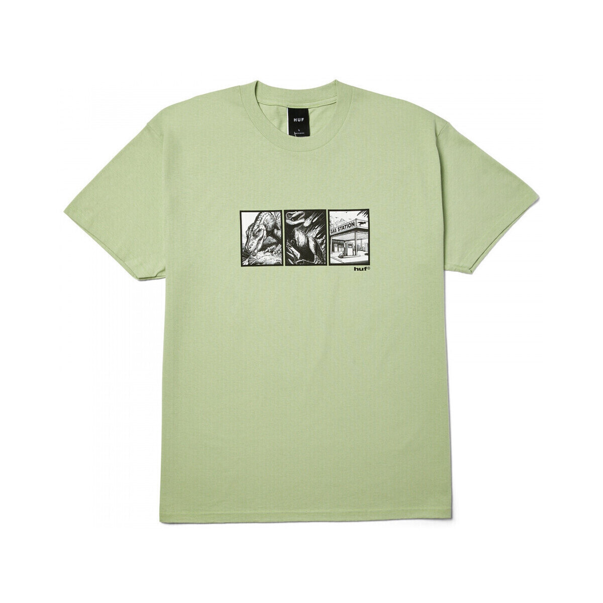 Huf  T-shirt fossil fuel ss  Zelená