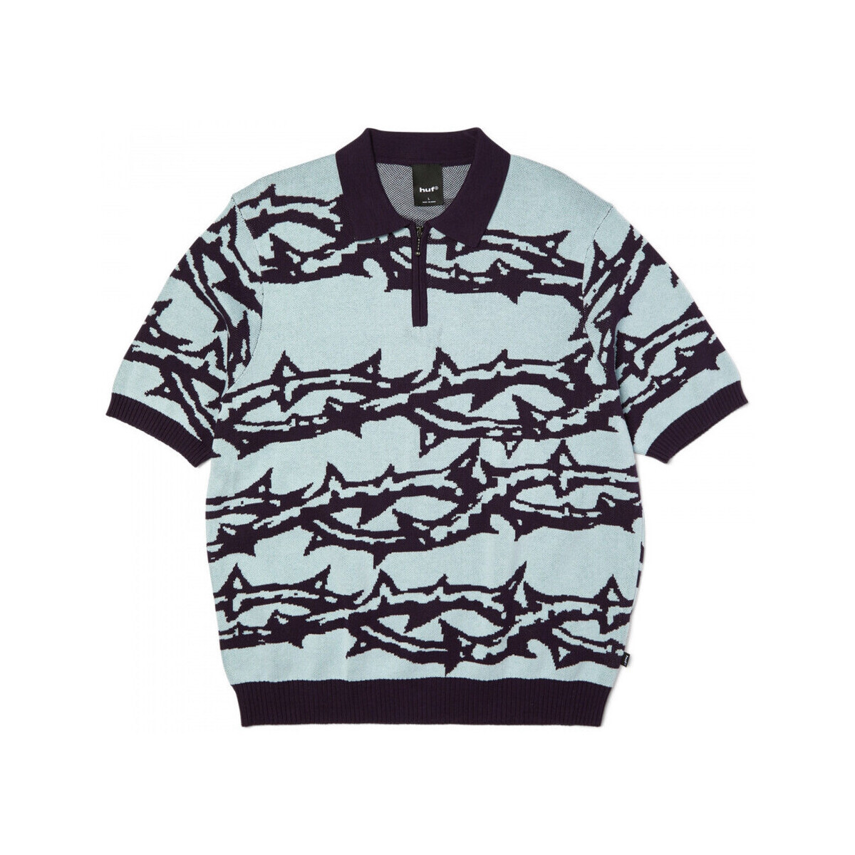 Huf  Polo fantasies knit ss top  Modrá