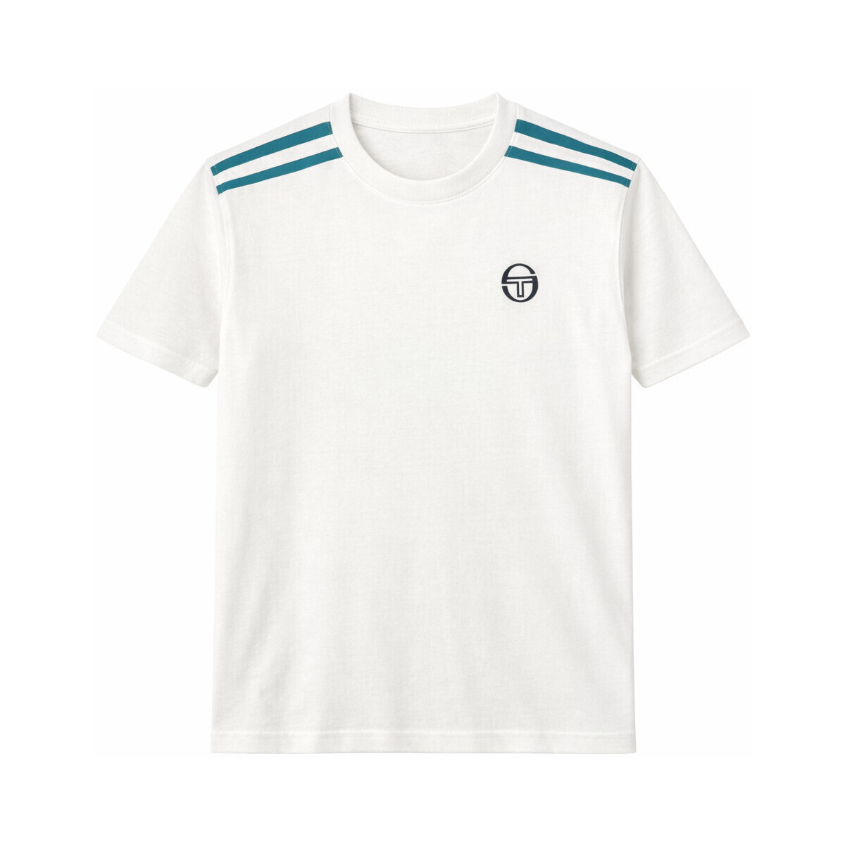 Sergio Tacchini  Locchi T-Shirt Gardenia/Harbor Blue  Bílá