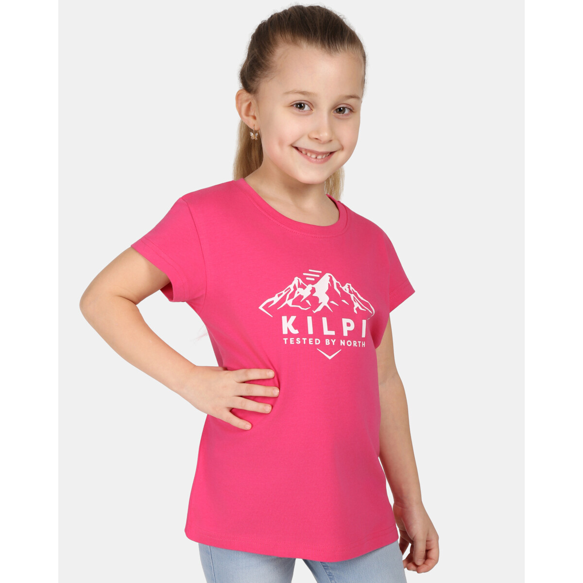 Kilpi  Dívčí bavlněné tričko  ALBION-JG  Růžová