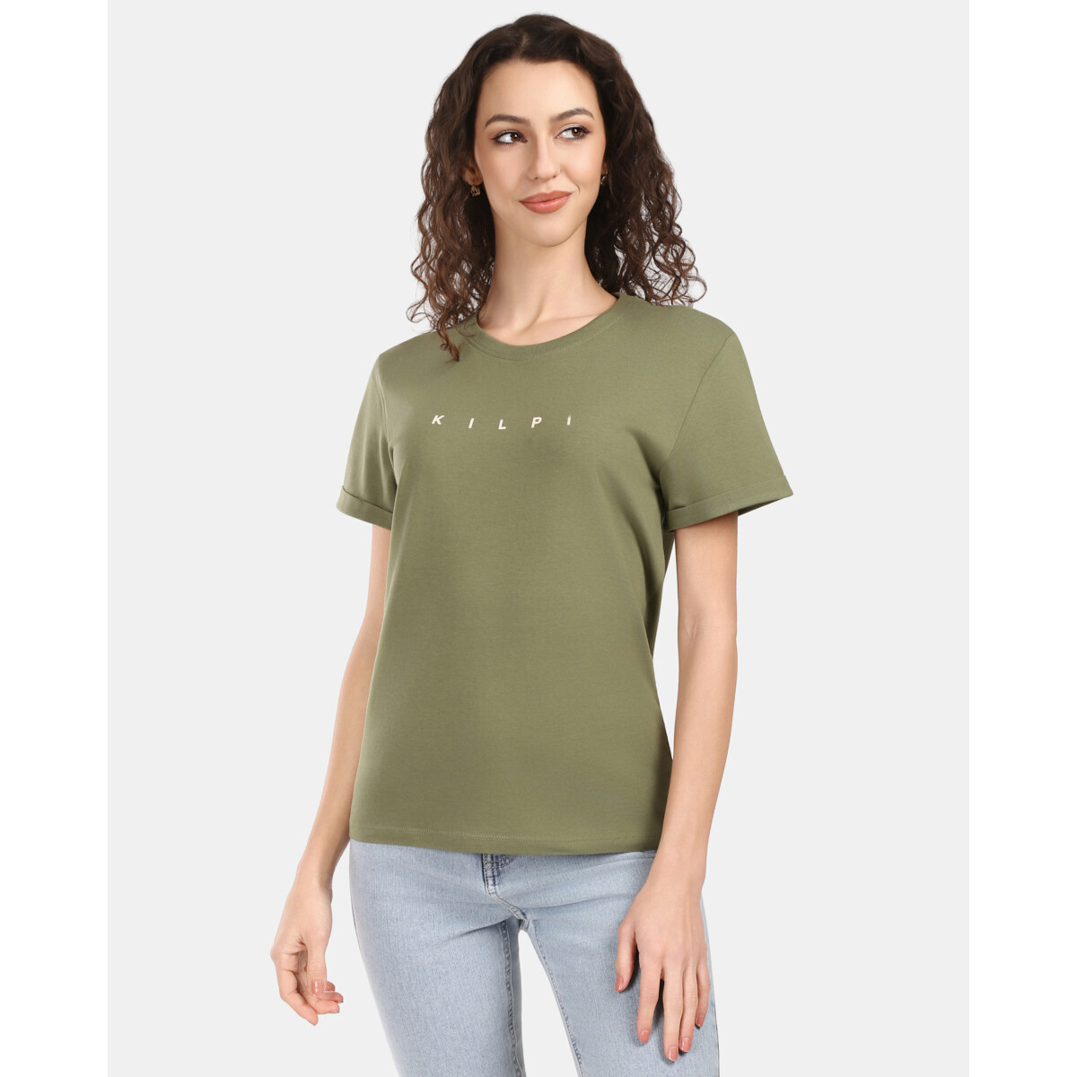 Kilpi  Dámské bavlněné tričko s krátkým rukávem  PROLIX-W  Zelená